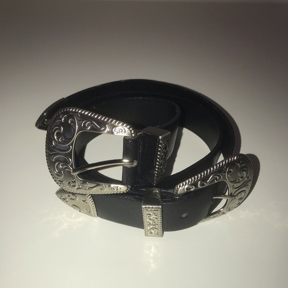 Holt Renfrew Double buckle belt - Picture 1 of 2